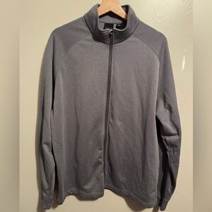 Dunning Stein Full Zip Fleece Golf Jacket Gray XL Embroidered Long Sleeve